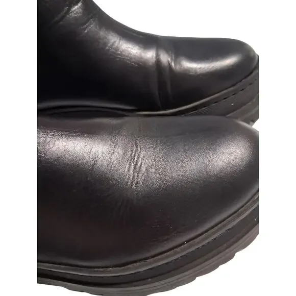 Marc Fisher Womens size 9 Pauline Chelsea Gothic Platform Chunky Leather Boots - Picture 6 of 12